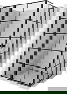 Mexen Mist L Duo dušo kabina atveriama 120 x 105 cm, juodas tinklas, juoda - 8A4L-120L-105P-70-77