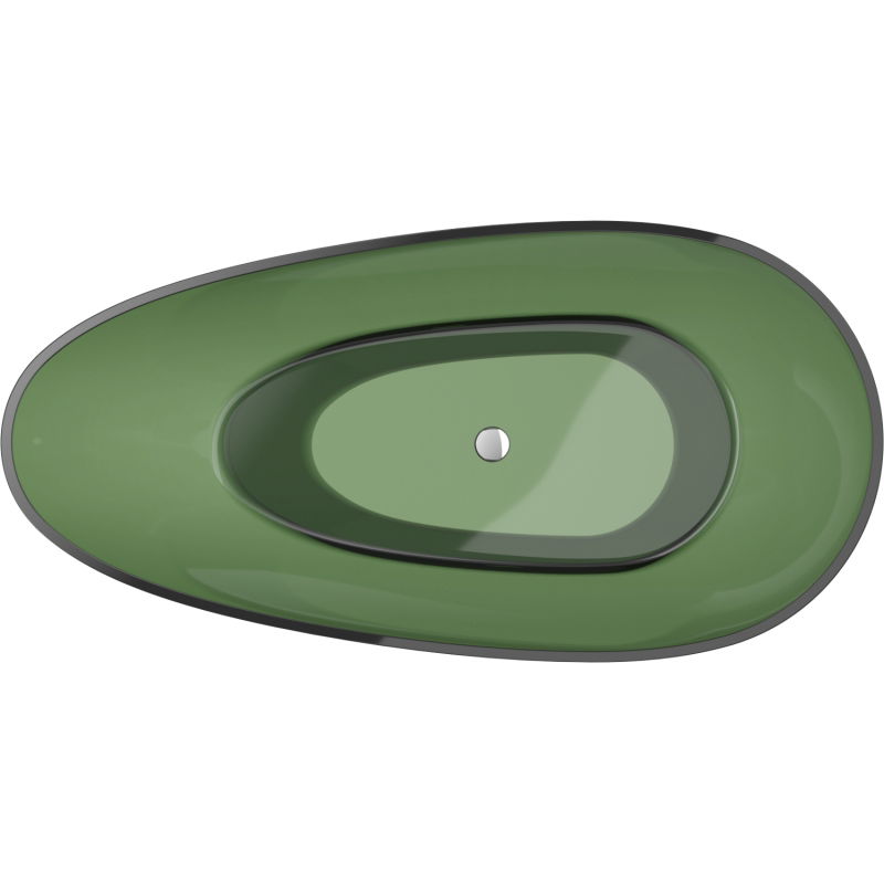 Mexen Glass forest laisvai pastatoma permatoma vonia 170 x 85 cm, chromuotas kamštis - 58061708502