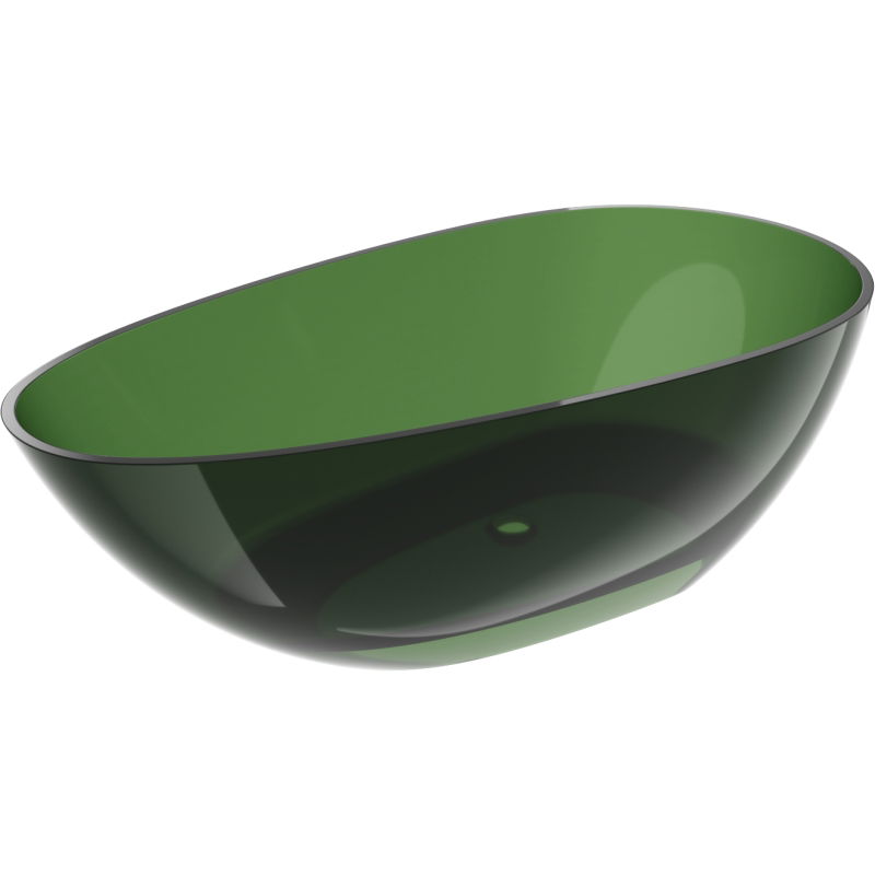 Mexen Glass forest laisvai pastatoma permatoma vonia 170 x 85 cm, chromuotas kamštis - 58061708502