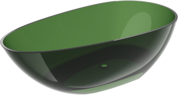 Mexen Glass vandensskaidri laisvai stovinti vonia 170 x 85 cm, miško, chromo kamštis - 58061708502