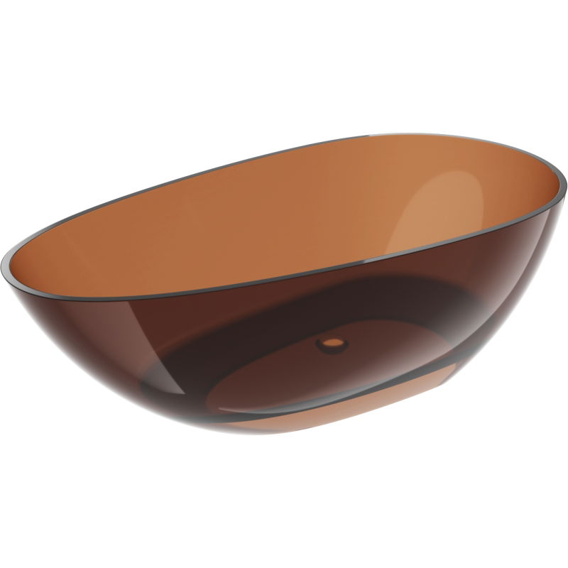 Mexen Glass earth laisvai stovinti skaidri vonia 170 x 85 cm, chromuotas kamštis - 58061708505