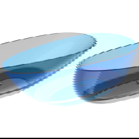 Mexen Glass džinsinio stiliaus laisvai stovinti vonia, permatoma 170 x 85 cm, chromuotas kamštis - 58061708507