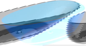 Mexen Glass džinsinio stiliaus laisvai stovinti vonia, permatoma 170 x 85 cm, chromuotas kamštis - 58061708507