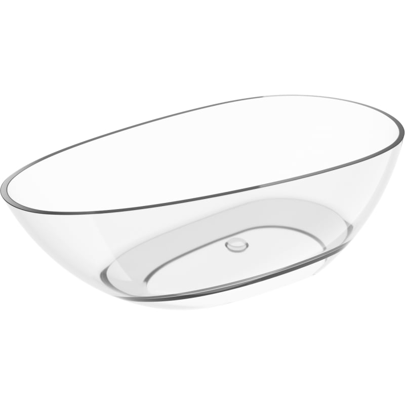 Mexen Glass skaidri laisvai pastatoma vonia skaidri 170 x 85 cm, chromuotas kamštelis - 58061708508