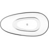 Mexen Glass skaidri laisvai pastatoma vonia 170 x 85 cm, skaidri, chromuotas kamštis - 58061708508