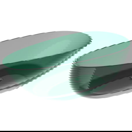 Mexen Glass teal laisvai stovinti permatoma vonia 170 x 85 cm, chromuotas kamštis - 58061708511