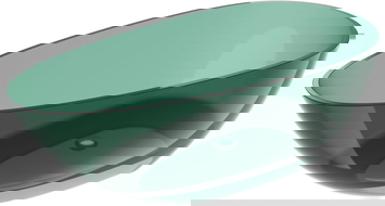 Mexen Glass teal laisvai stovinti permatoma vonia 170 x 85 cm, chromuotas kamštis - 58061708511