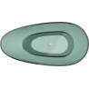 Mexen Glass Laisvai stovinti permatoma vonia 170 x 85 cm, žydra, chromuota kamštis - 58061708511