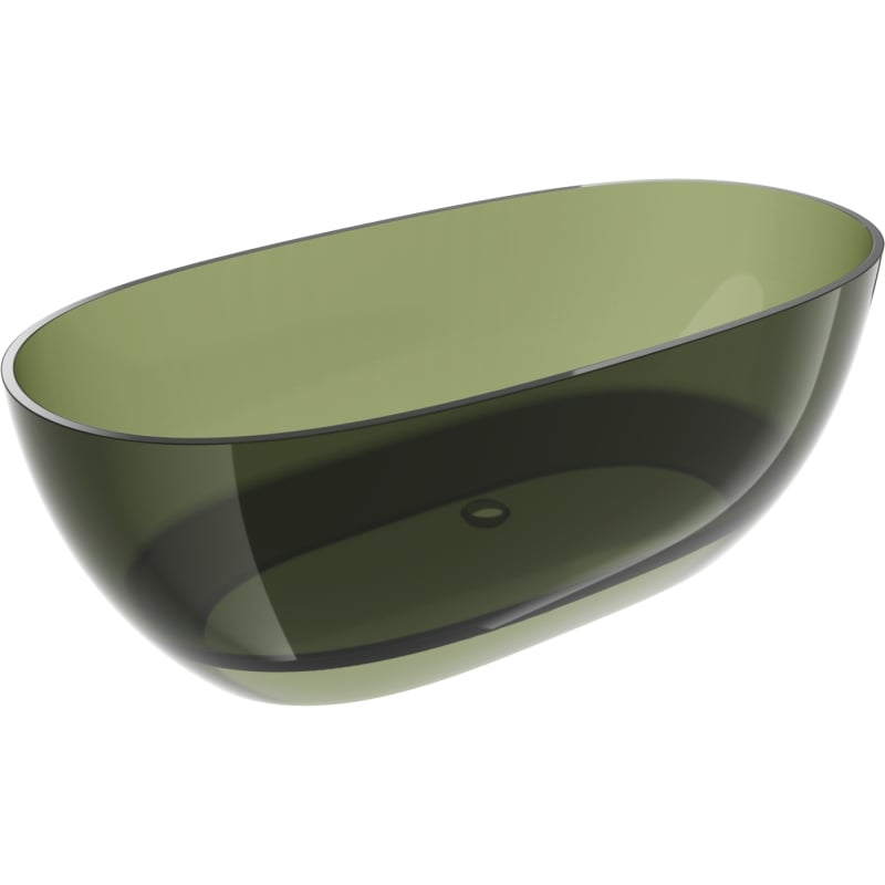 Mexen Pure alyvuogių laisvai stovinti vonia permatoma 170 x 80 cm, chromuotas kamštis - 58071708001