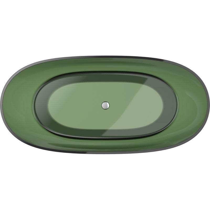 Mexen Pure miško laisvai pastatoma skaidri vonia 170 x 80 cm, chrominis ventilis - 58071708002