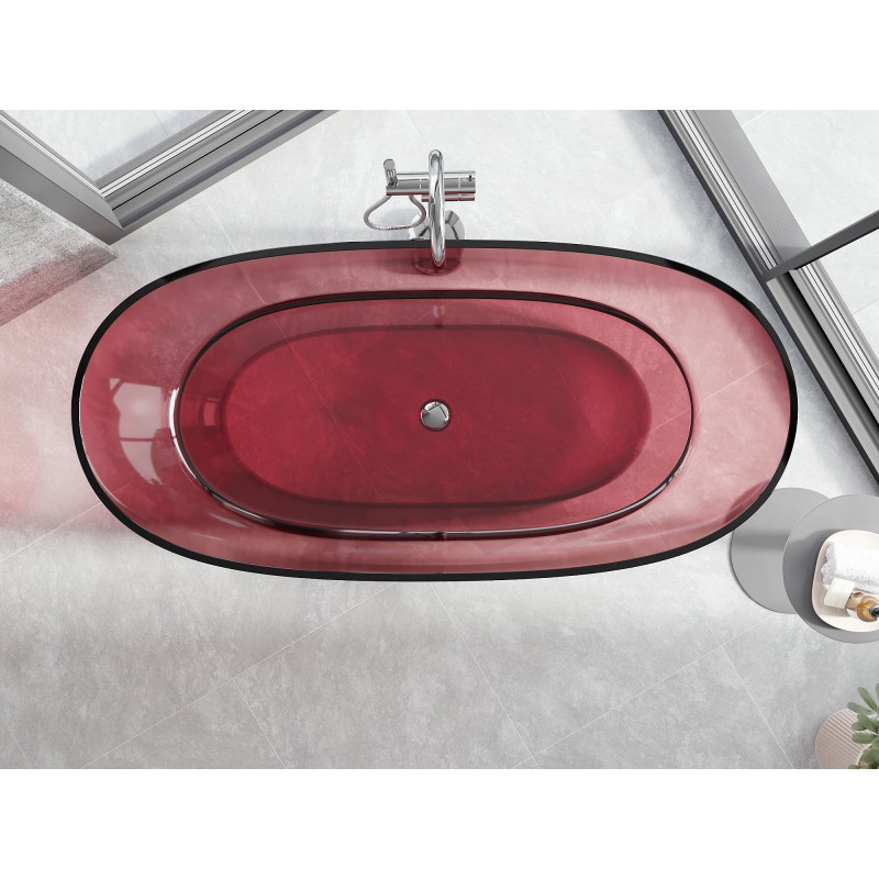 Mexen Pure Permatoma laisvai stovinti vonia 170 x 80 cm, eozinas, chromuotas kamštis - 58071708003