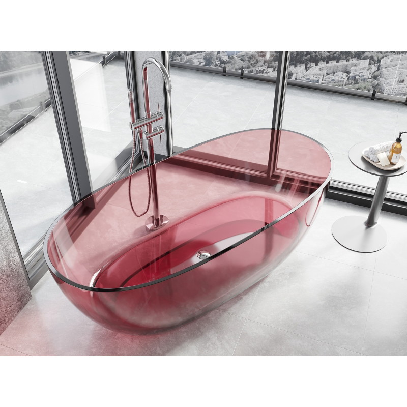 Mexen Pure Permatoma laisvai stovinti vonia 170 x 80 cm, eozinas, chromuotas kamštis - 58071708003