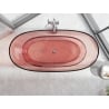 Mexen Pure skaidri atskirai stovinti vonia 170 x 80 cm, koralu spalvos, chromuotas kamštis - 58071708004