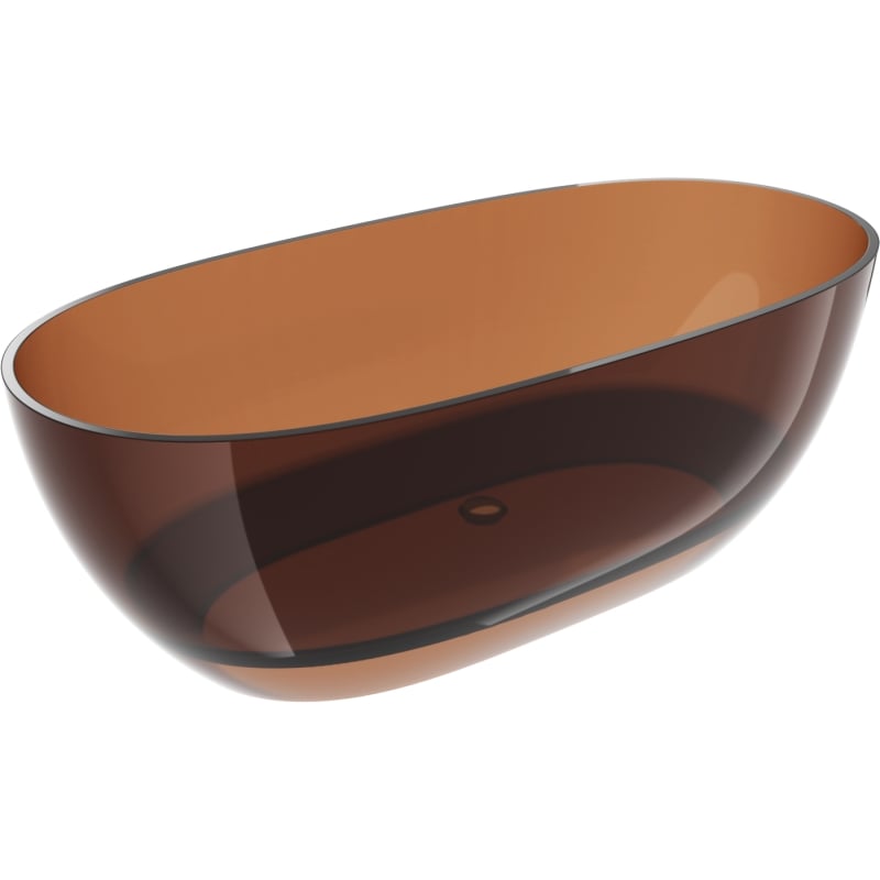 Mexen Pure earth laisvai pastatoma vonia skaidri 170 x 80 cm, chromuotas kamštis - 58071708005