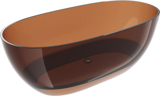 Mexen Pure earth laisvai pastatoma vonia skaidri 170 x 80 cm, chromuotas kamštis - 58071708005