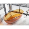 Mexen Pure skaidri laisvai pastatoma vonia 170 x 80 cm, rūdys, chrominė kamštis - 58071708006