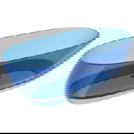 Mexen Pure džinsinė permatoma laisvai stovinti vonia 170 x 80 cm, chromuotas kamštis - 58071708007