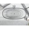 Mexen Pure skaidri, laisvai stovinti vonia 170 x 80 cm, skaidri, chromuotas kamštis - 58071708008