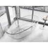 Mexen Pure skaidri, laisvai stovinti vonia 170 x 80 cm, skaidri, chromuotas kamštis - 58071708008