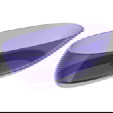 Mexen Pure tamsaus skalūno mėlynumo laisvai stovinti permatoma 170 x 80 cm vonia, chromuotas kamštis - 58071708010