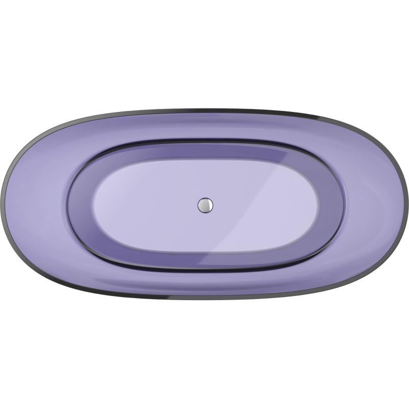 Mexen Pure permatoma laisvai stovinti vonia 170 x 80 cm, tamsi skalūnų mėlyna, chromuota kamštis - 58071708010