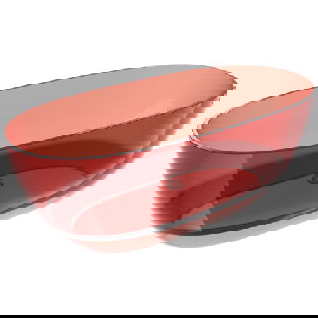 Mexen Pure rožinė laisvai statoma vonia permatoma 170 x 80 cm, chromuotas kamštis - 58071708014