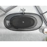 Mexen Pure pavienio pastatymo vonia, permatoma 170 x 80 cm, dūminė, chromuota dangtis - 58071708019