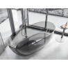 Mexen Pure pavienio pastatymo vonia, permatoma 170 x 80 cm, dūminė, chromuota dangtis - 58071708019