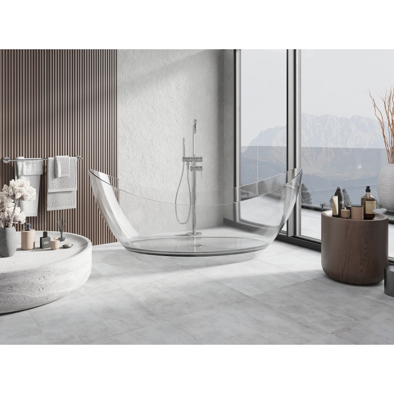 Mexen Vea skaidri laisvai pastatoma vonia skaidri 180 x 80 cm, chromo kamštis - 58091808008