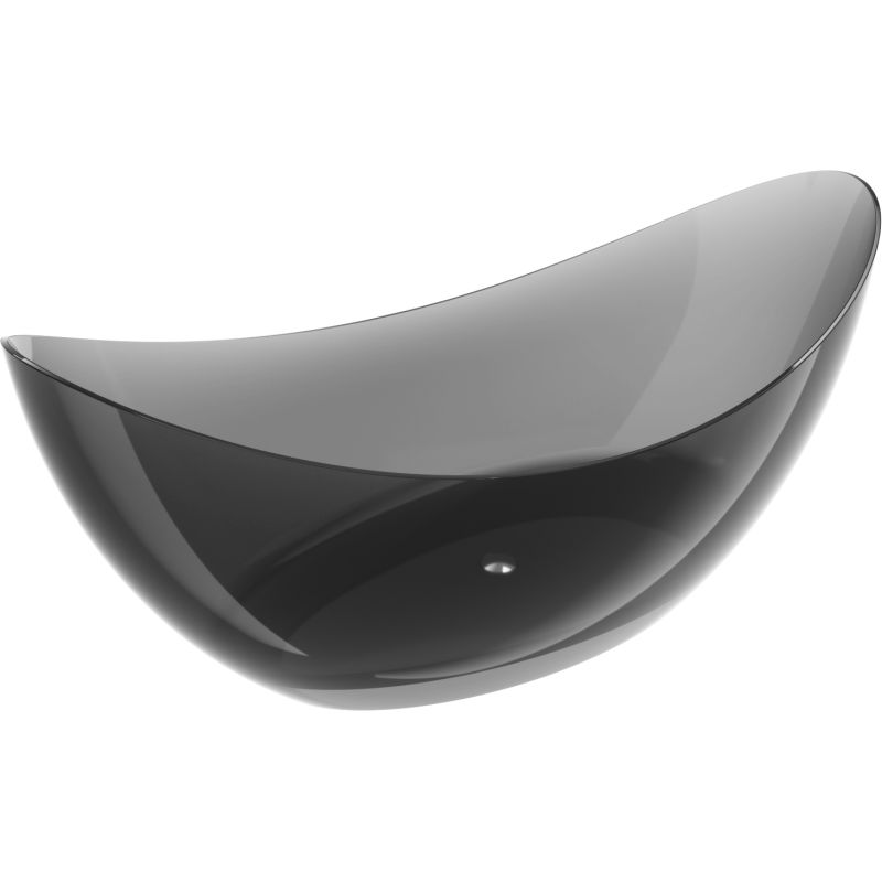 Mexen Vea juoda laisvai stovinti permatoma vonia 180 x 80 cm, chromuotas kamštis - 58091808013