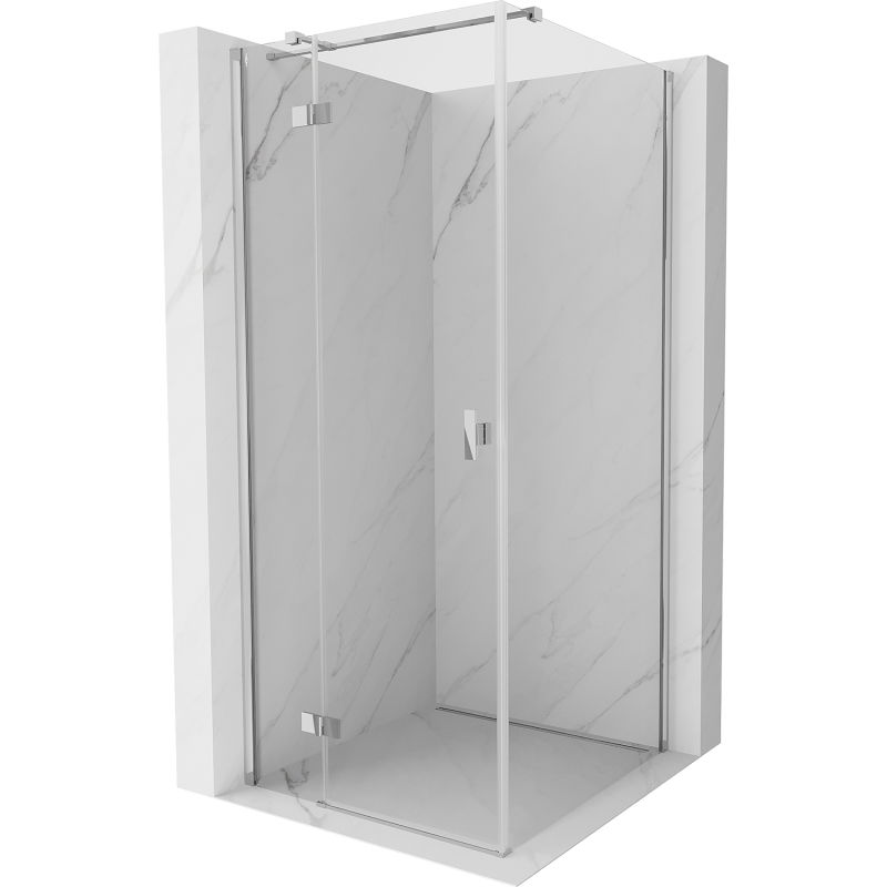 Mexen Mist H T kairysis atveriamas dušo kabinas 95 x 95 cm, skaidrus, chromas - 8A5T-095-095-01-00-L