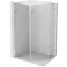 Mexen Lunar L deštu stovas penkiakampis pasukamas dešinysis 80 x 100 cm, skaidrus, šlifuotas auksas - 831L-080P-100L-55-00-P