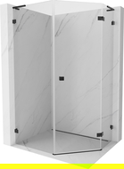 Mexen Lunar L penkiakampė dušo kabina varstoma dešinė 80 x 90 cm, skaidri, juoda - 831L-080P-090L-70-00-P