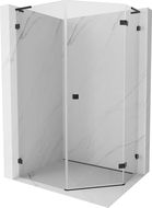 Mexen Lunar L penkiakampė dušo kabina, dešininė, 90 x 100 cm, permatoma, juoda - 831L-090P-100L-70-00-P