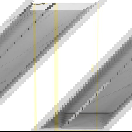 Mexen Mist atveriamos dušo durys 115 cm, skaidrios, auksinės - 8A4-115-000-50-00