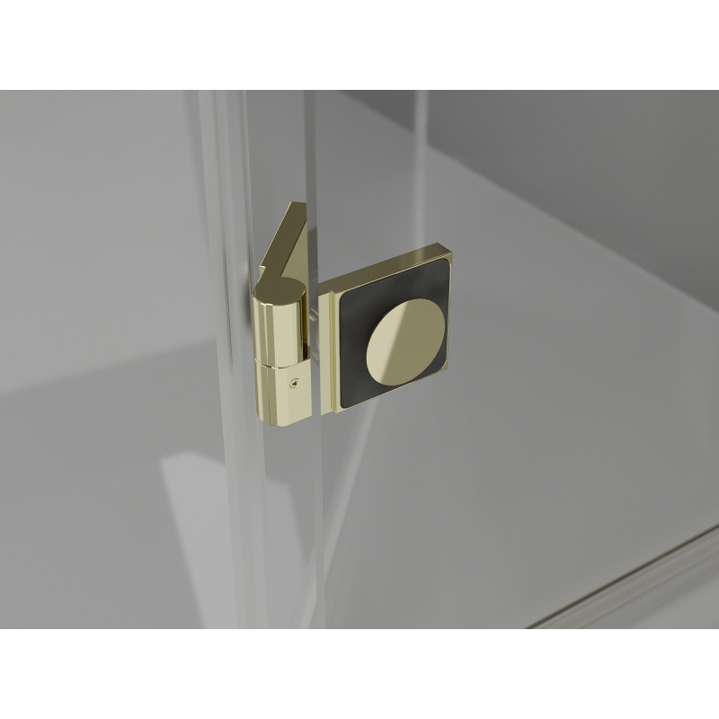 Mexen Mist-H T kairvinis dušo kabinas su durimis kairėje 115 x 70 cm, skaidrus, auksinis - 8A5T-115-070-50-00-L