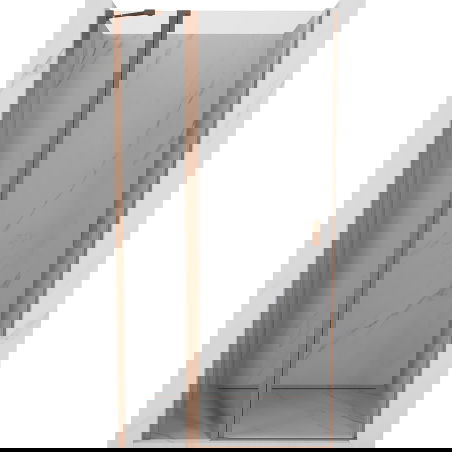 Mexen Mist atveriamos dušo durys 115 cm, skaidrios, šlifuotas varis - 8A4-115-000-65-00