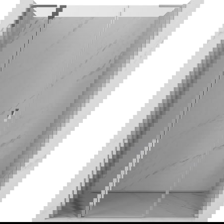 Mexen Mist L atveriamos dušo durys 150 cm, skaidrios, chromuotos - 8A4L-150-001-01-00