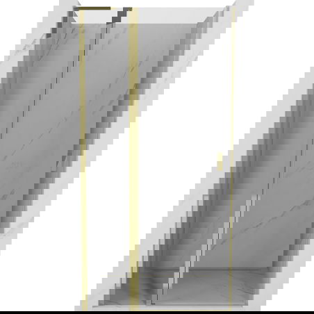 Mexen Mist L lankstomos dušo durys 90 cm, skaidrios, auksinės - 8A4L-090-000-50-00