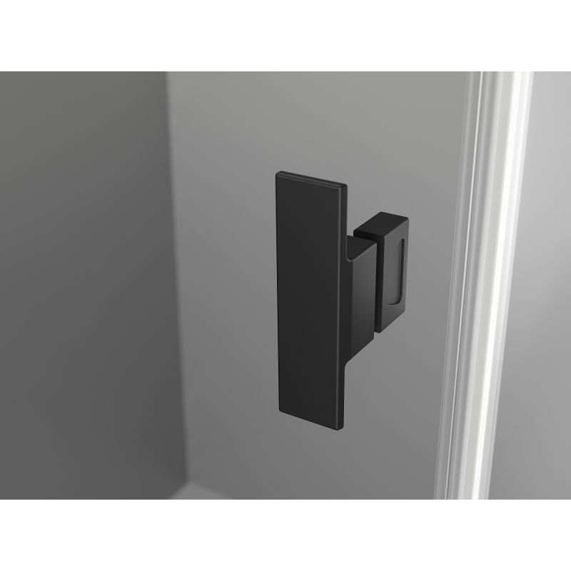 Mexen Mist L dušo durys su dešine braukle 95 cm, juodas rėmelis, juoda - 8A4L-095-000-70-70-P