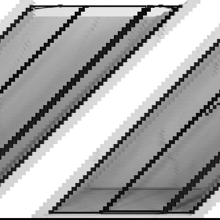 Mexen MIST dešinės pusės dušo durys 120 cm, juodas rėmas, juoda - 8A4-120-001-70-70-P