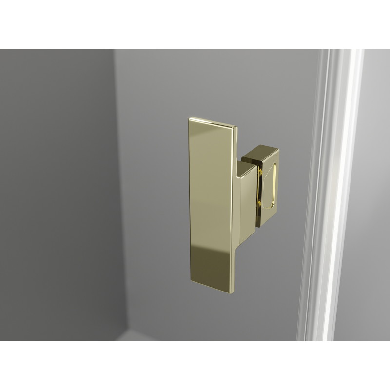 Mexen Mist-H T atveriama kairė dušo kabina 90 x 85 cm, skaidri, auksinė - 8A5T-090-085-50-00-L