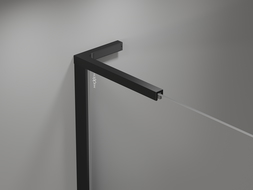 Mexen Mist L atveriamos dušo durys, dešinės, 155 cm, juodas rėmas, juoda - 8A4L-155-001-70-70-P