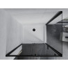 Mexen Apia stumdoma dušo kabina 90 x 80 cm, skaidri, juoda + Flat padėklas, baltas - 840-090-080-70-00-4010B