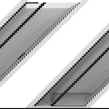 Mexen Mist L atveriamos dušo durys 100 cm, skaidrus, juodas - 8A4L-100-000-70-00