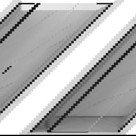 Mexen Mist L dušo durys, varstomos 155 cm, skaidrios, juodos - 8A4L-155-001-70-00