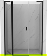 Mexen Mist L varstomos dušo durys 155 cm, permatomos, juodos - 8A4L-155-001-70-00