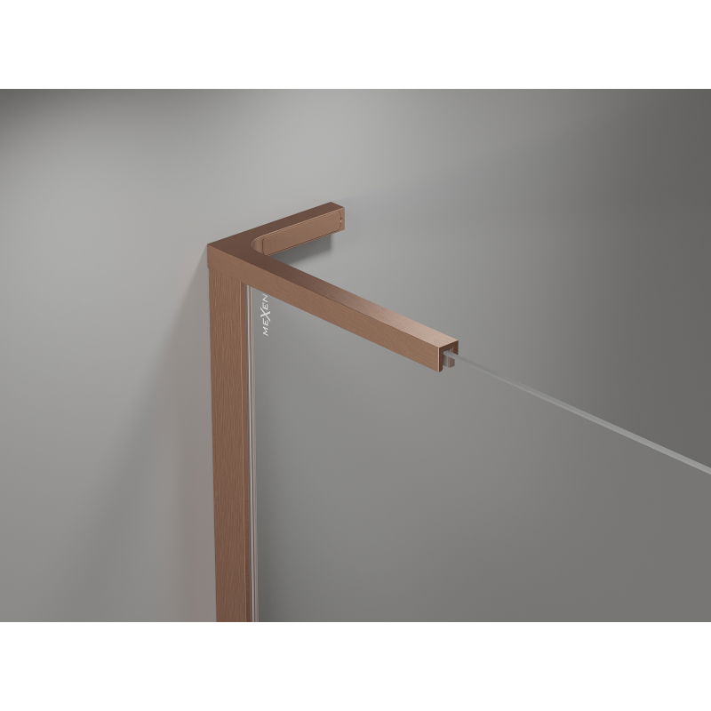 Mexen Mist L dušo durys varstomos 150 cm, skaidrios, šepečiuota varis - 8A4L-150-001-65-00