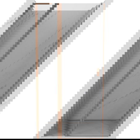 Mexen Mist L atveriamos dušo durys 105 cm, skaidrios, šepečiuota varis - 8A4L-105-000-65-00