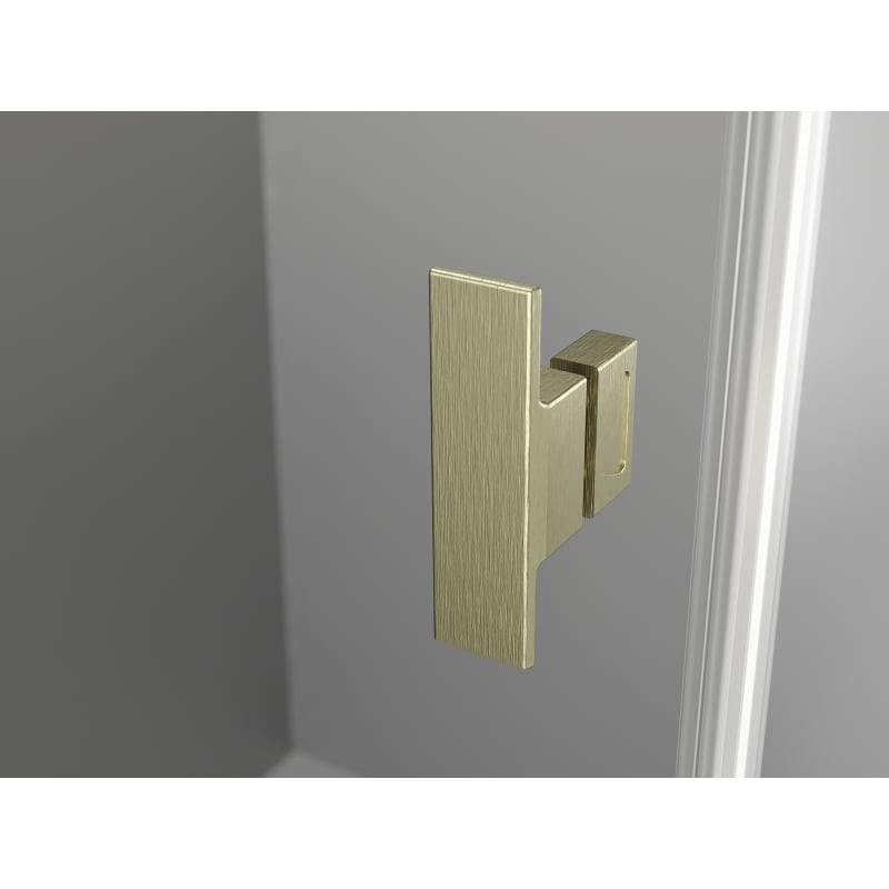 Mexen Mist L atveriamos dušo durys 110 cm, skaidrus, auksinis šlifuotas - 8A4L-110-000-55-00